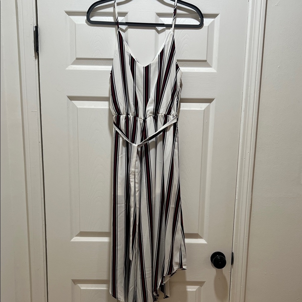 Striped Sleeveless Jumpsuit